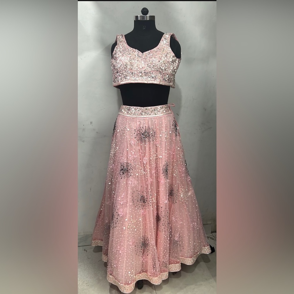 Sparkly pink lehenga - size 2